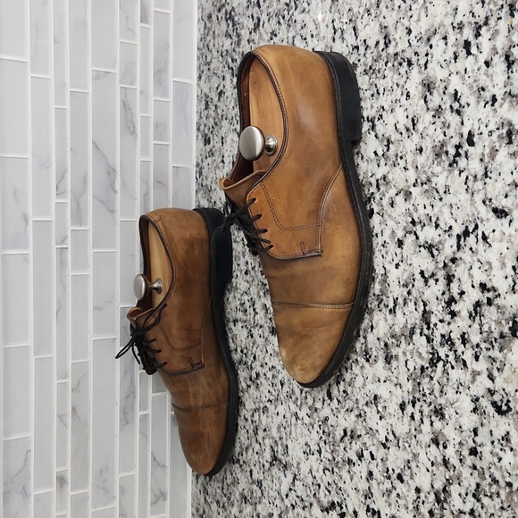 Light Brown Allen Edmonds Lexington Cap-Toe Leather Oxford Dress Shoes sz 10 D - Picture 5 of 6